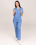 Медичний костюм жіночий Топаз блакитний